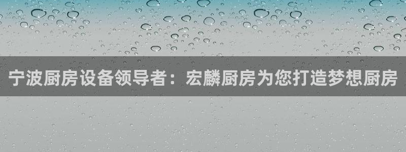 凯时登录：宁波厨房设备领导者：宏麟厨房为您打造梦想厨房