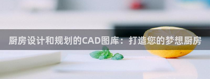 尊龙凯时美金能提取吗：厨房设计和规划的CAD图库：打造您的梦