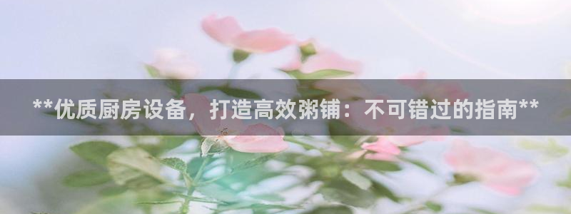 尊龙ag旗舰：**优质厨房设备，打造高效粥铺：不可错过的指南